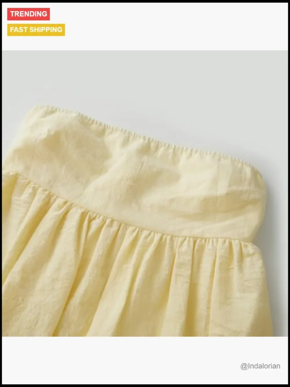 Y2K Flared Hem Peplum Bandeau Tube Top Strapless Going Out Top - Picture 5 of 7